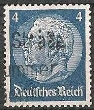 Duitse Rijk Perfin O. ADV. no.95 U., Postzegels en Munten, Verzenden, Overige periodes, Gestempeld