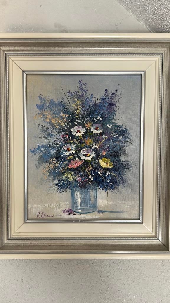 Bloemvaas schilderij Rick Theunissen, Ophalen of Verzenden