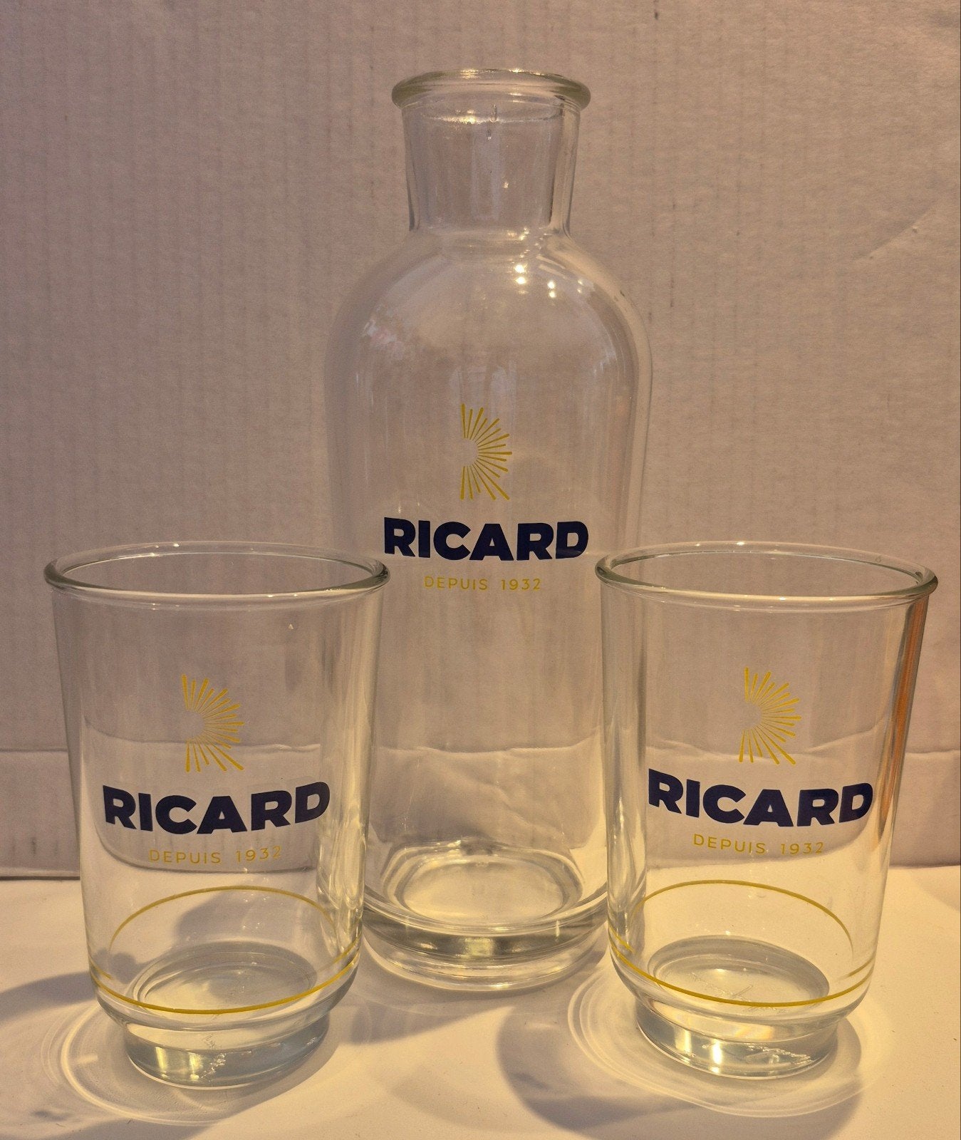 Ricard setje (AB), Verzamelen, Glas en Borrelglaasjes, Ophalen of Verzenden, Zo goed als nieuw, Overige typen