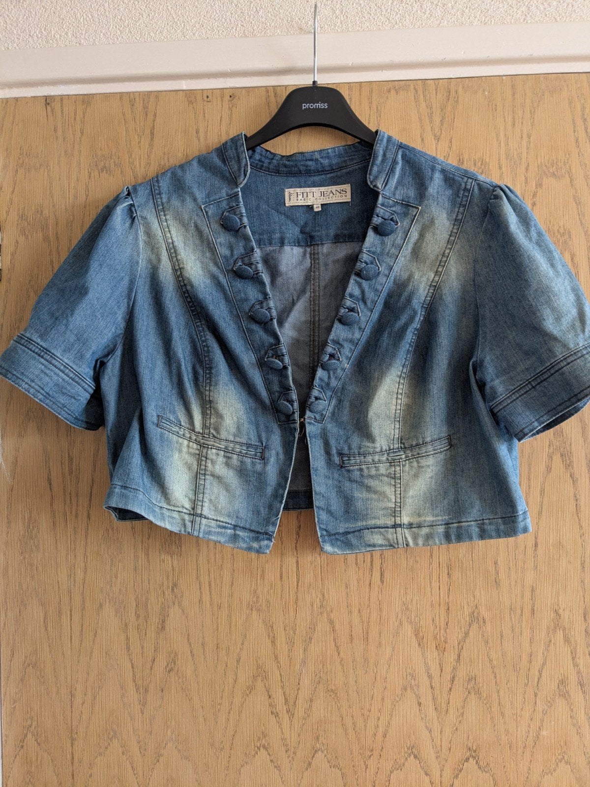 Miss Etam Fitt Jeans spijkerjasje, Kleding | Dames, Blauw, Maat 46/48 (XL) of groter, Ophalen of Verzenden, Zo goed als nieuw
