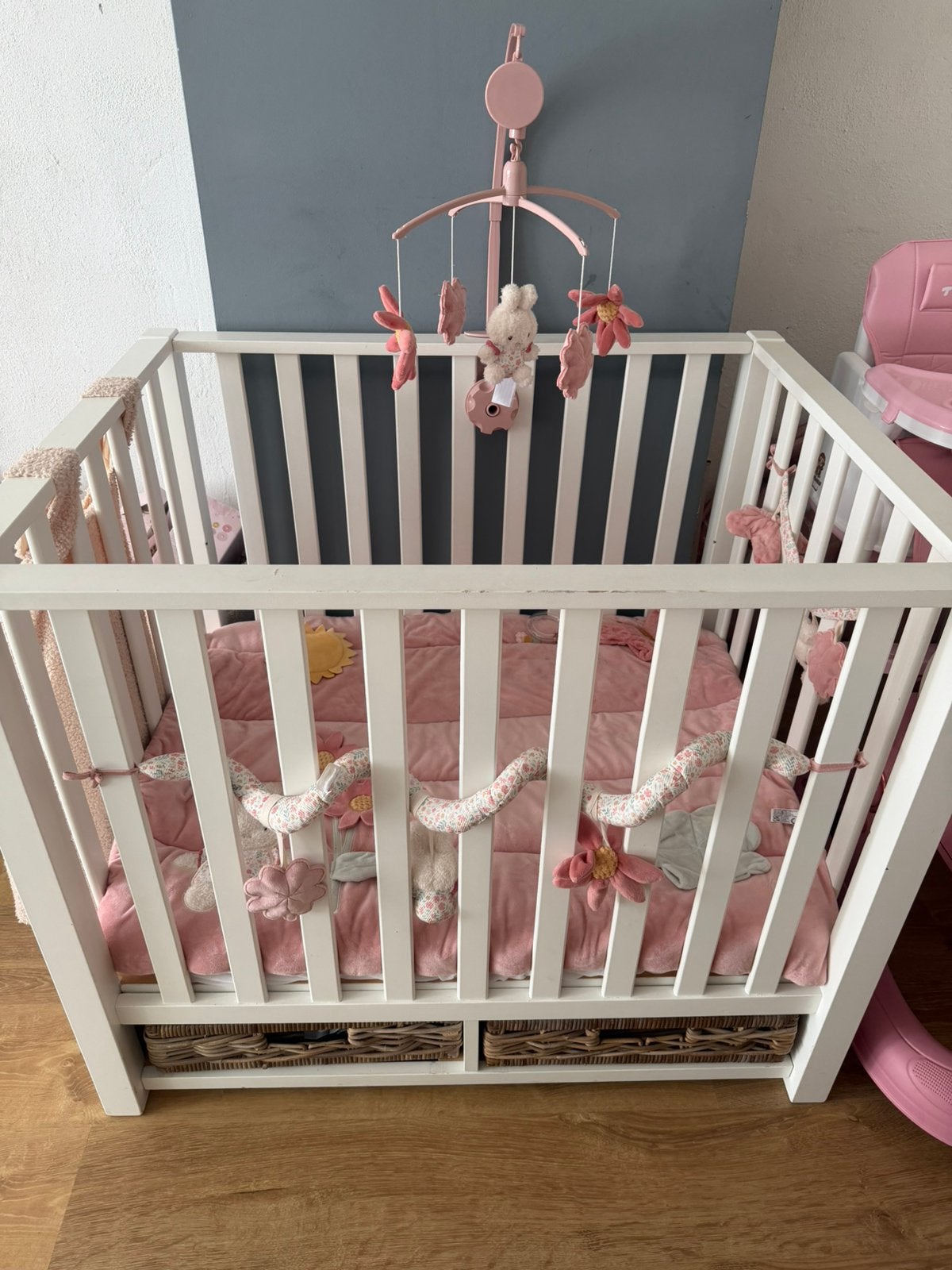 Babybox met accessoires., Kinderen en Baby's, Boxen, Ophalen, Zo goed als nieuw, Rond, Boxkleed