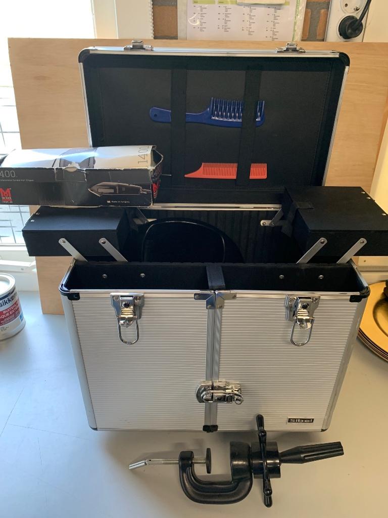Sibel aluminium koffer met kappersbenodigdheden, Ophalen, Zo goed als nieuw