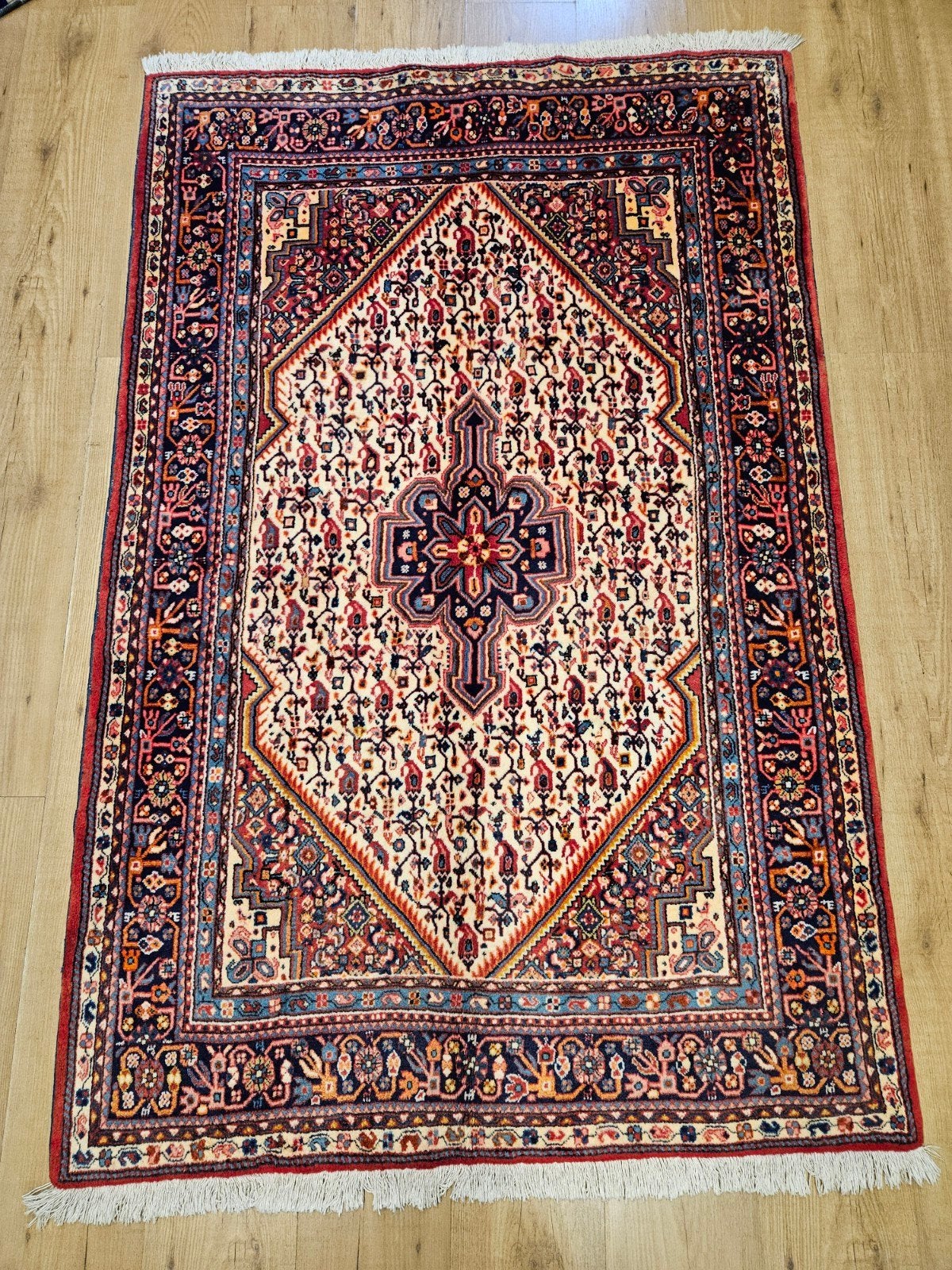 Handgeknoopt perzisch tapijt sarough 178x111, Info@SlatsAntiek.nl, 100 tot 150 cm, Perzisch, Vof Slats Antiek