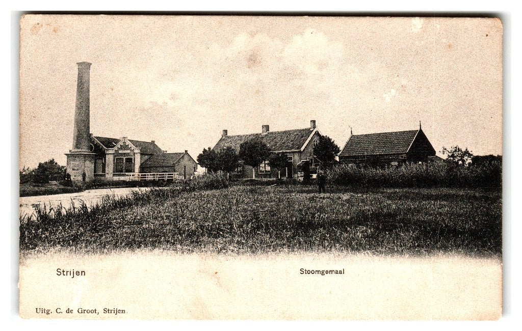 Strijen, Stoomgemaal - Militair verzonden, Verzenden, Voor 1920, Gelopen, Zuid-Holland