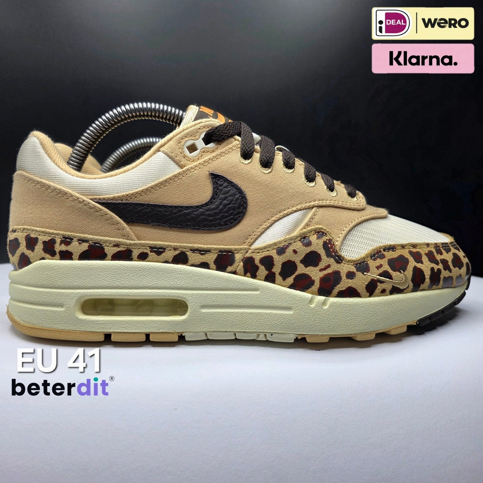 Nike Air Max 1 '87 'Sesame Leopard' Maat: 41, Beige, Beterdit, Ophalen of Verzenden, Heerenveen