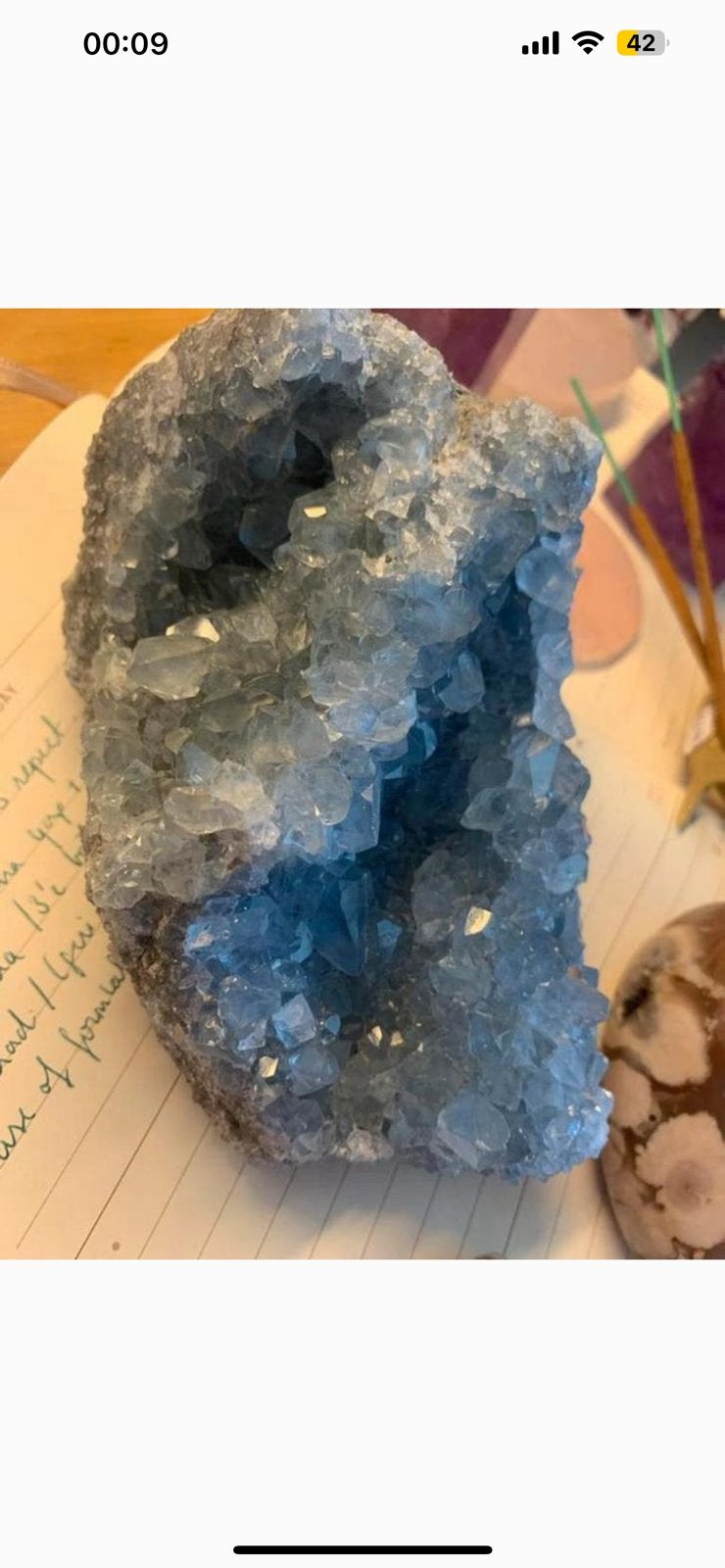 Large&Heavy A+++ Celestine Dragon Cluster varios sizedpoints, Ophalen of Verzenden