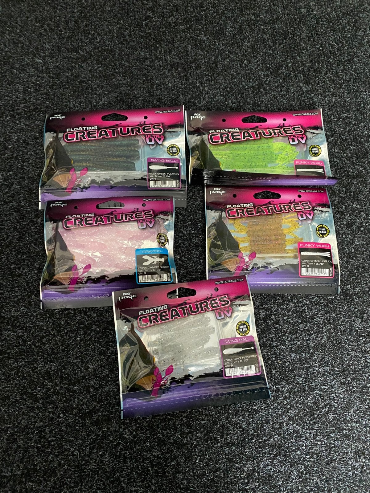 Opruiming 5 delig Fox Rage Creatures Baits pakket, D, Overige typen, Nieuw, Ophalen of Verzenden