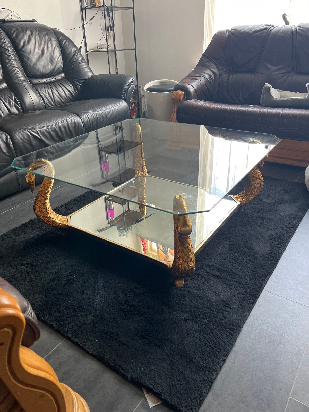 Vintage Messing Zwanen Salontafel - Jaren '70 Design, Ophalen