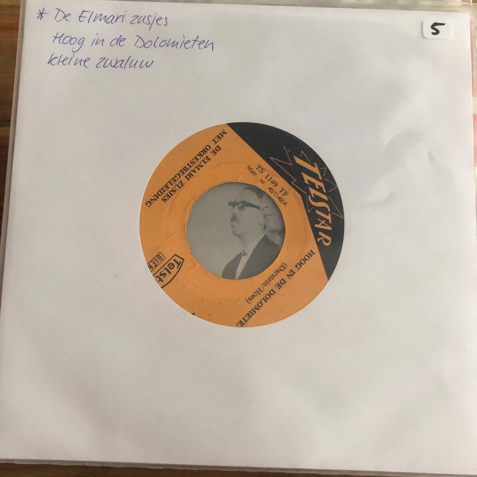 De Elmari Zusjes - Hoog in de Dolomieten/Kleine Zwaluw Sing, Ophalen of Verzenden, Gebruikt, 7 inch, Nederlandstalig