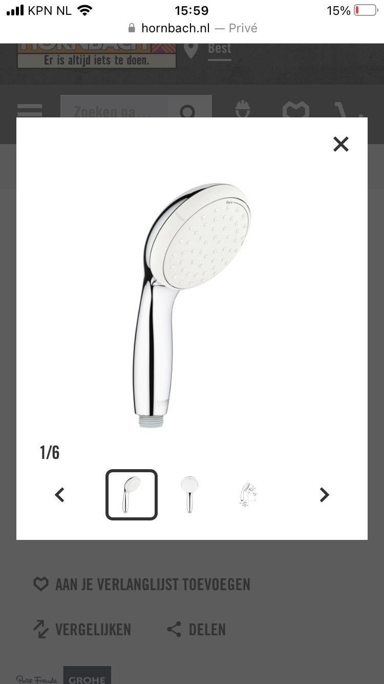 Grohe Douchekop - Nieuw en Verchroomd, Ophalen of Verzenden, Nieuw, Chroom, Douche