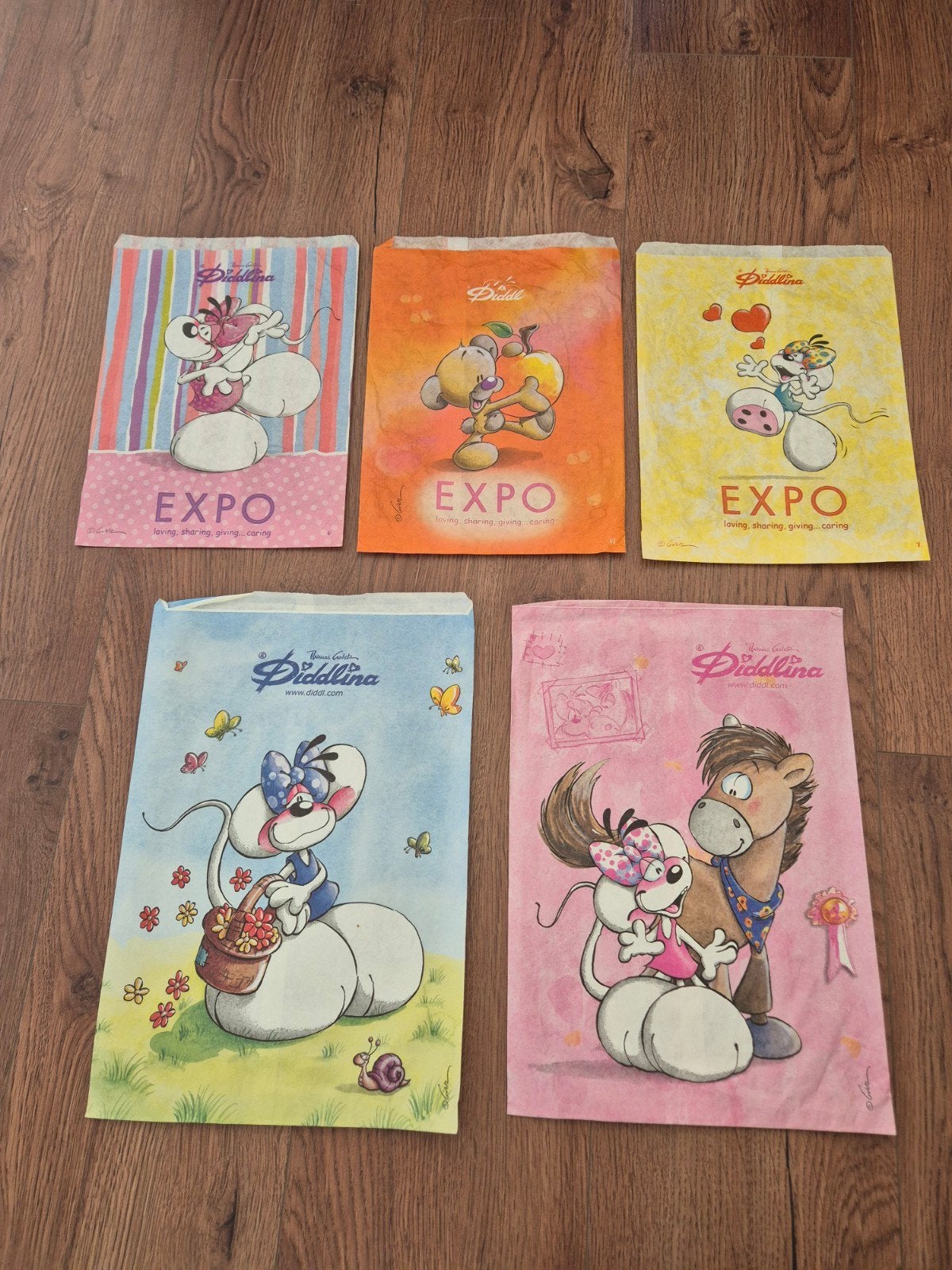 Diddl papierzakje papierzakjes, Ophalen of Verzenden, Verschillende figuren, Zo goed als nieuw, Papier, Kaart of Schrift