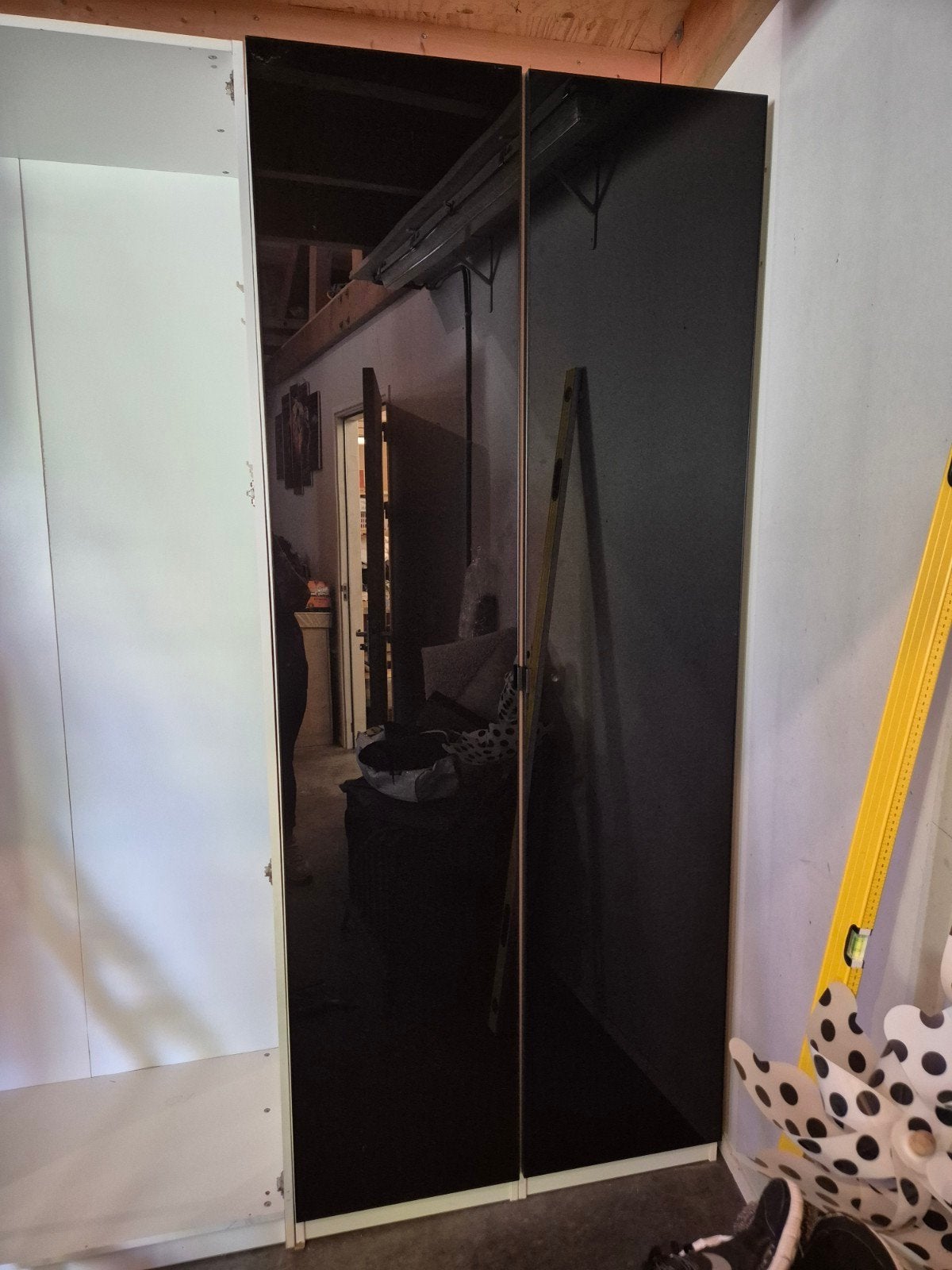 Zwarte glasdeuren voor pax kast, Ophalen, Gebruikt, 200 cm of meer, 50 tot 100 cm