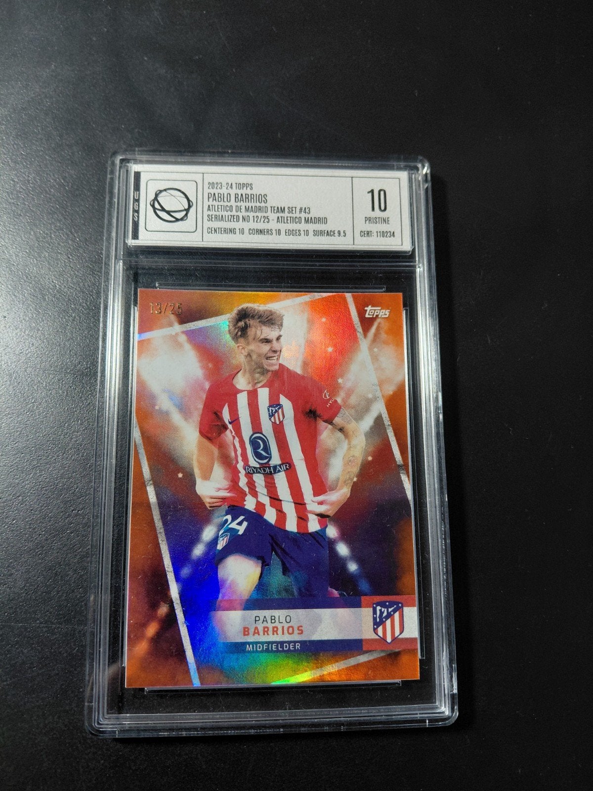 Pablo barrios 13/25 (atletico madrid) ugs 10, Ophalen of Verzenden, Nieuw, Buitenlandse clubs, Spelerskaart