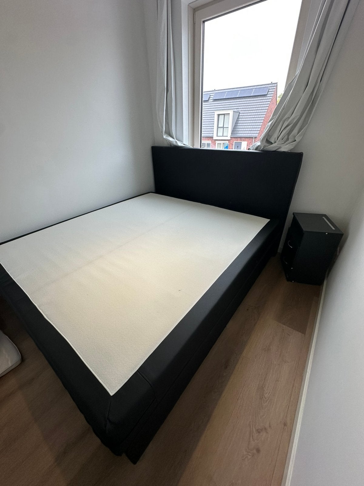 Tweepersoons boxspring, Ophalen, Eenpersoons, Zwart, Zo goed als nieuw