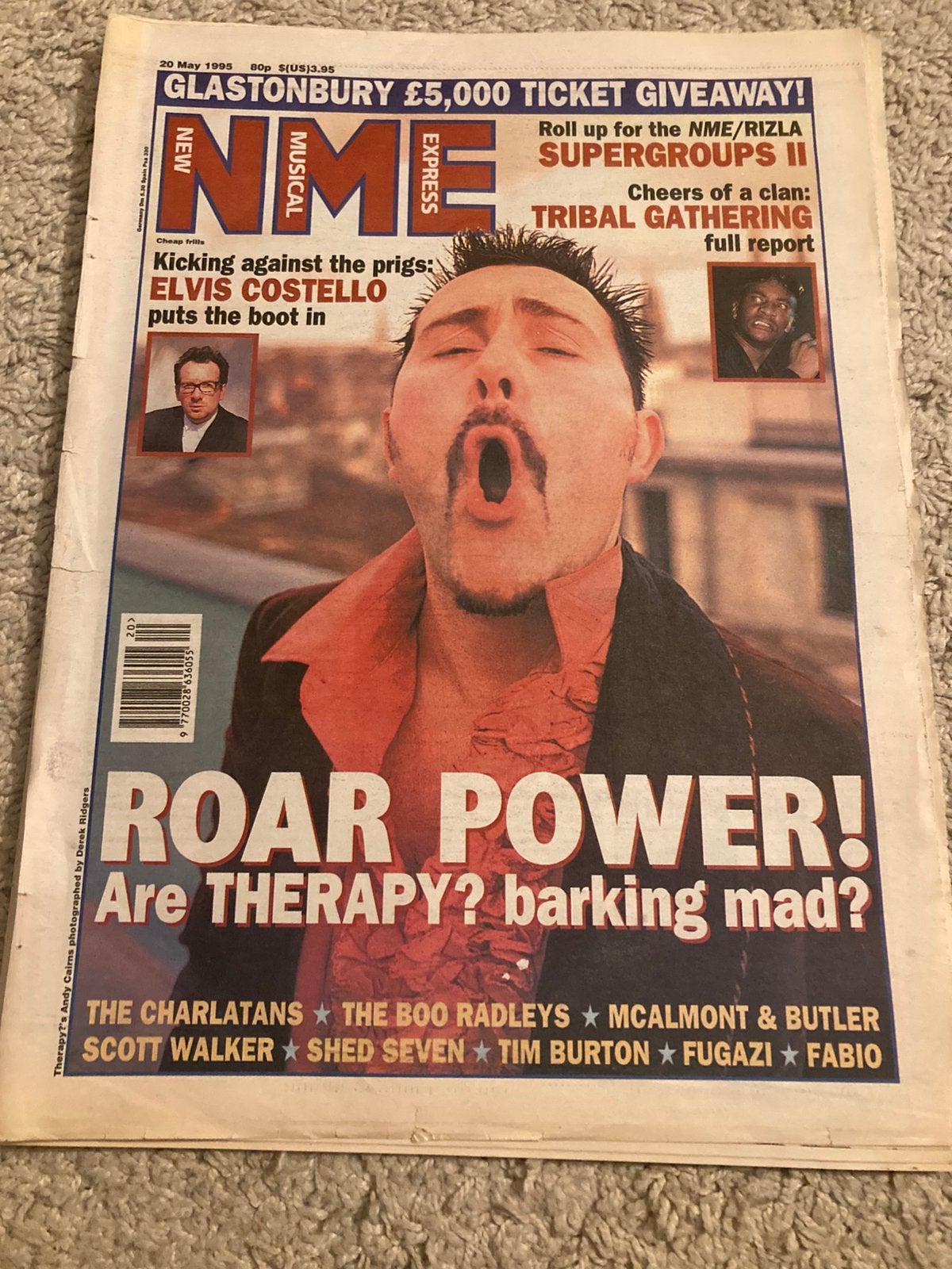 NME 1995 THERAPY Elvis Costello CHARLATANS Kraftwerk FUGAZI, Ophalen of Verzenden, Muziek, Film of Tv