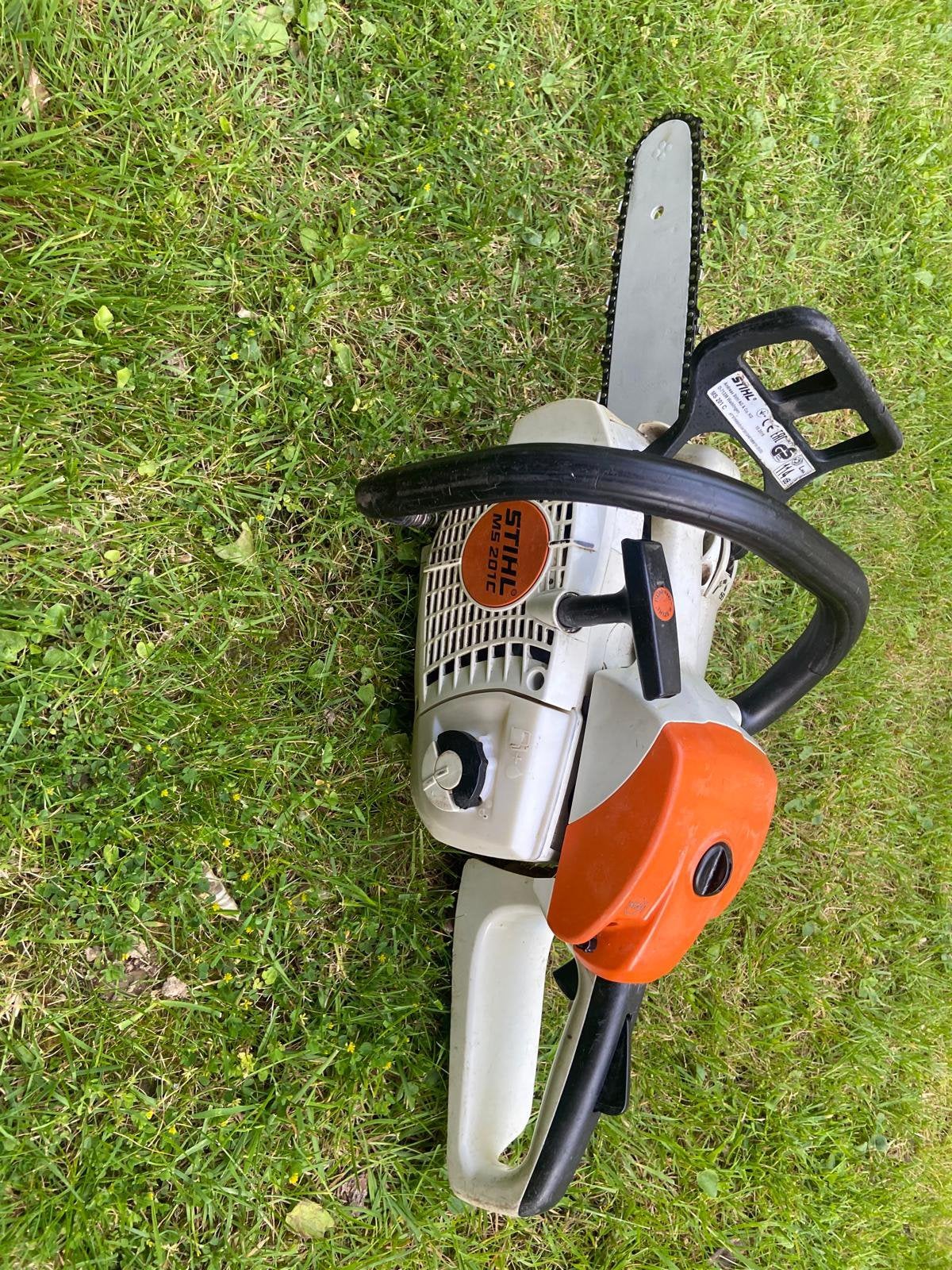 Stihl ms201c proff kettingzaag, Ophalen, Gebruikt