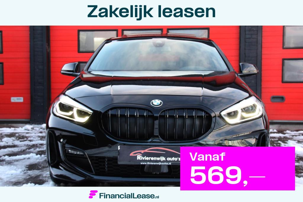 BMW 1-serie 120i High Executive M-Sport Shadow Pano Voll, 1998 cc, Gebruikt, Zwart, 4 cilinders