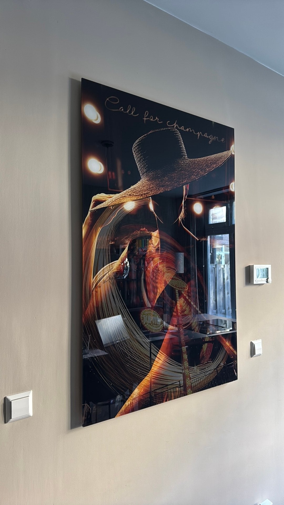Plexiglas Schilderij “call for champagne”, Ophalen, Zo goed als nieuw, Schilderij