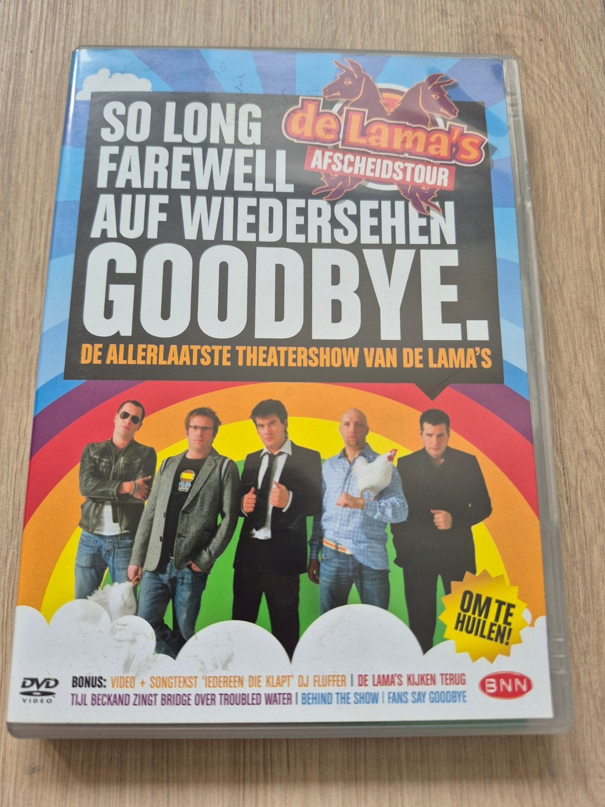 De Lama's - So Long Farewell Auf Wiedersehen Goodbye DVD, Stand-up of Theatershow, Alle leeftijden, De Lama's, Zo goed als nieuw