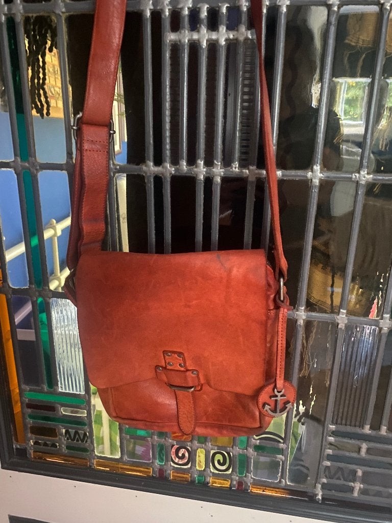 Zgan leren tas van Harbour 2nd, Ophalen of Verzenden, Zo goed als nieuw, Overige kleuren, Schoudertasje