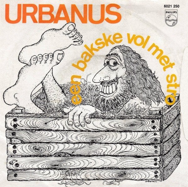 Kerst Single (1979) Urbanus - Een Bakske vol met Stro., Gebruikt, 7 inch, Ophalen of Verzenden, Fotohoes