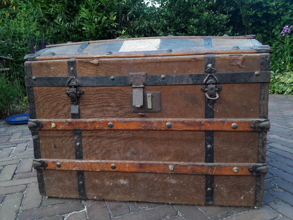 vintage hutkoffer, Antiek en Kunst, Antiek | Woonaccessoires, Ophalen