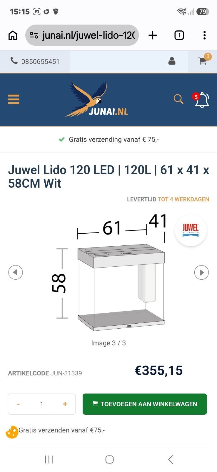 Juwel lido 120 wit gratis, Ophalen, Gebruikt, Leeg aquarium, Juwel