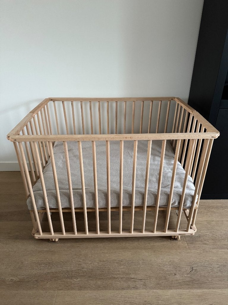 Inklapbare box, Kinderen en Baby's, Boxen, Ophalen, Zo goed als nieuw, Vierkant, In hoogte verstelbaar