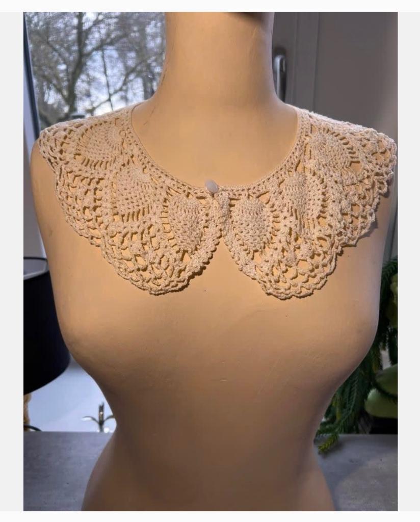 Gehaakte vintage kraag 55 x 10 cm, Ophalen of Verzenden