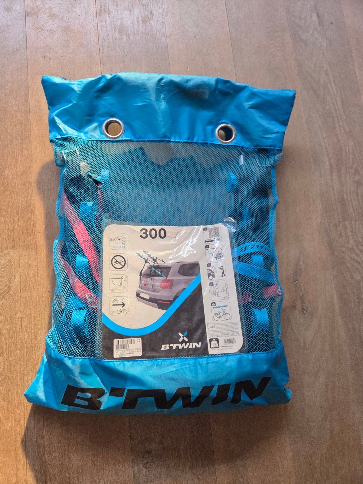 B'Twin 300 Achterklepdrager voor 3 fietsen, Auto diversen, Fietsendragers, Zo goed als nieuw, Achterklepdrager, 3 fietsen of meer