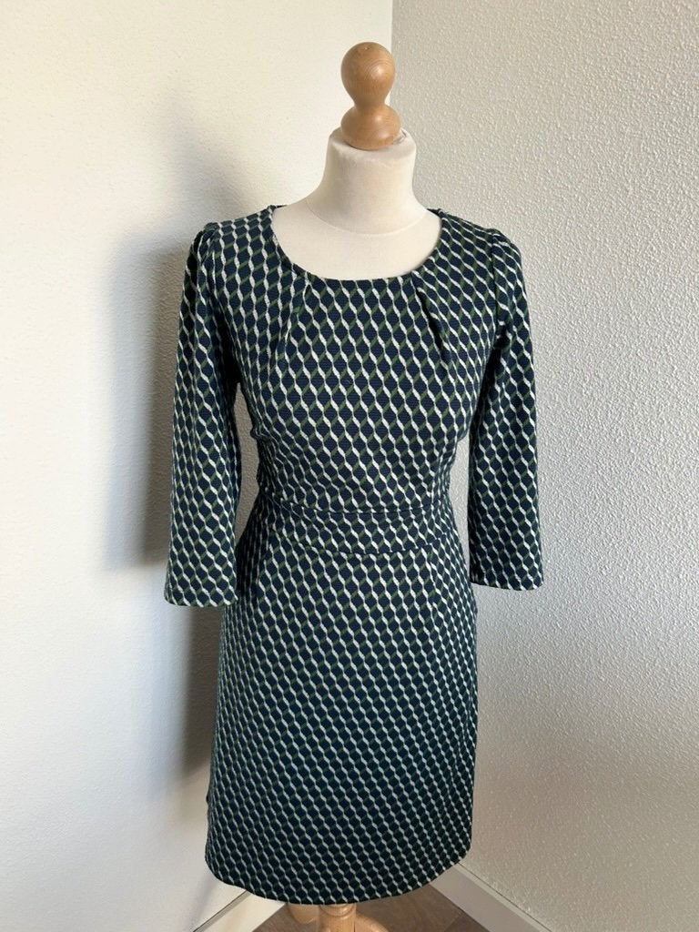 King Louie maat L geruite mona dress 2679, Kleding | Dames, Blauw, Maat 42/44 (L), Ophalen of Verzenden, Zo goed als nieuw