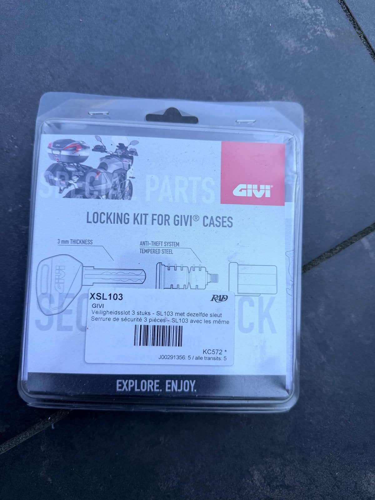 GIVI Veiligheidsslot Kit voor 2 Koffers, Ophalen, Zo goed als nieuw
