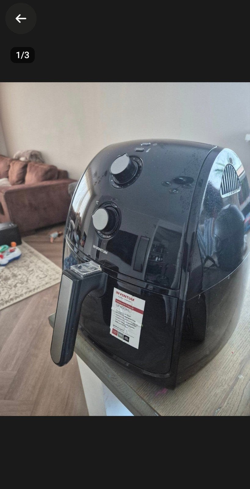 Inventum GF400HL Airfryer - Zo goed als nieuw, Ophalen of Verzenden, Zo goed als nieuw, Airfryer