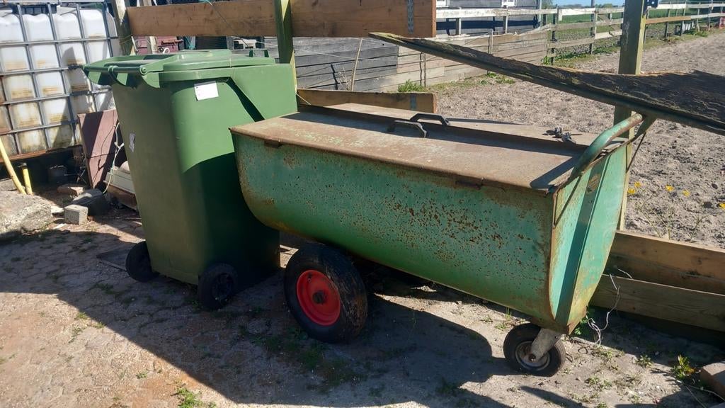 Voerkar staal - Robuuste voerwagen voor paard/ vee, Ophalen of Verzenden