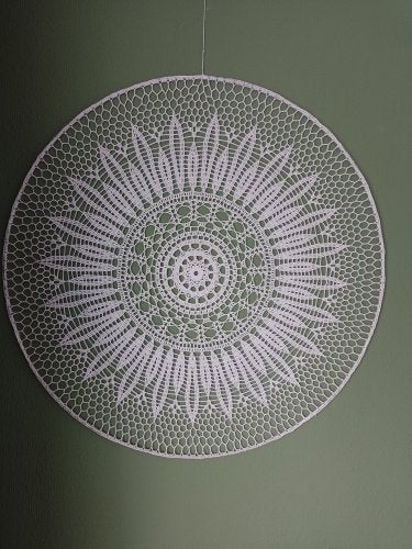Gehaakte cirkel, wand decoratie, raamhanger, enz, Ophalen, Gebruikt, 70 cm, Textiel