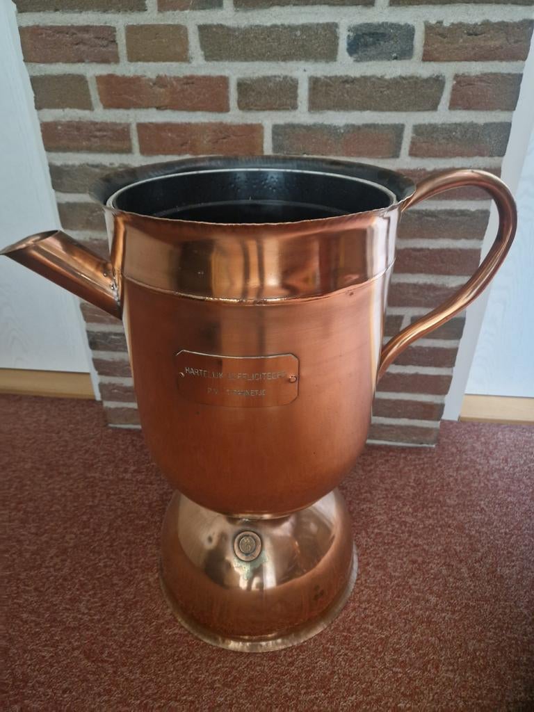 2 koperen theepotten, Ophalen of Verzenden