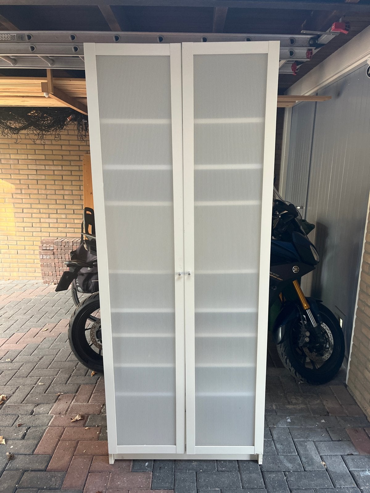 Witte kast met planken - 203x80x30 cm, Ophalen, Gebruikt