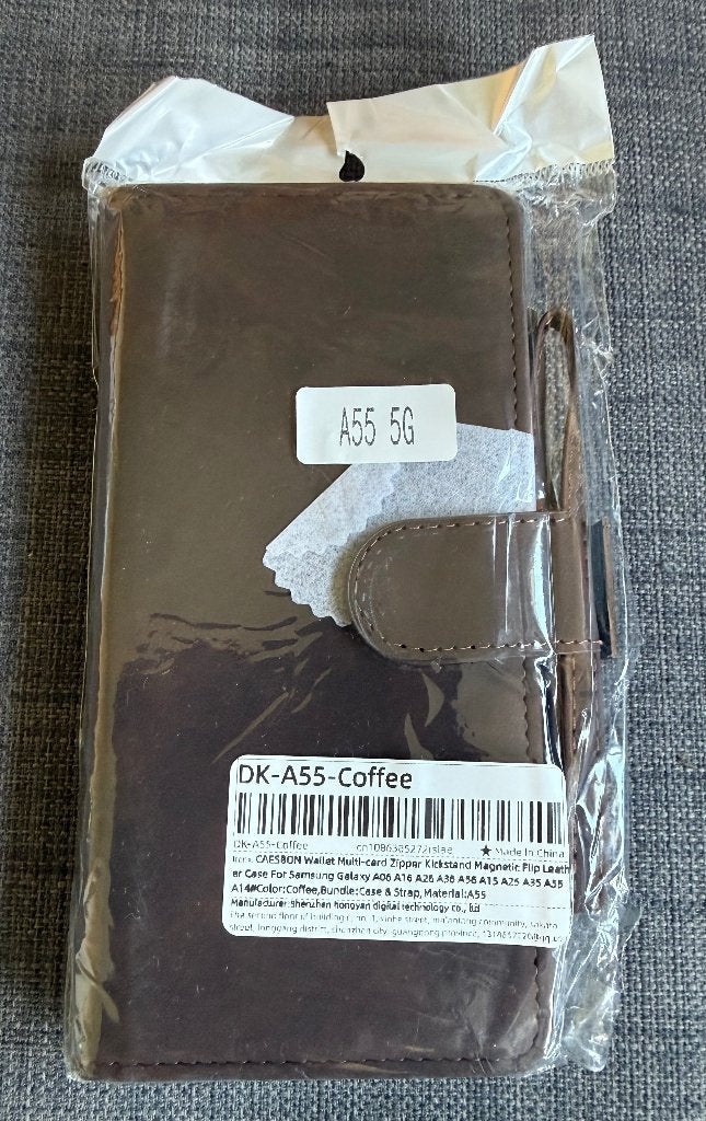 Nieuw Samsung Galaxy A55 5G Wallet Hoesje - Bruin / Coffee, Ophalen of Verzenden, Nieuw, Galaxy S5, Flipcase