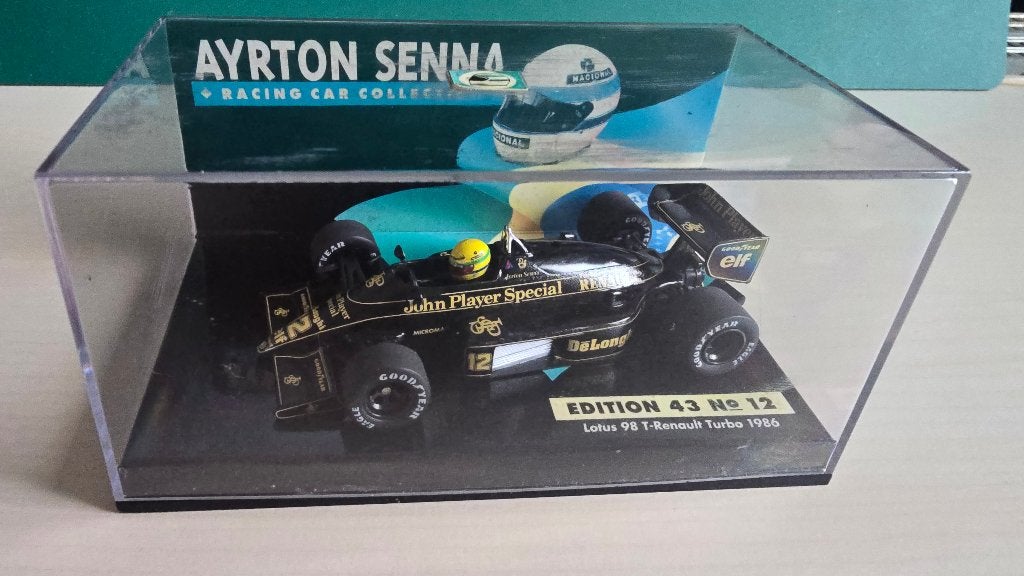 Ayrton Senna - Lotus 98T Renault Turbo, Ophalen of Verzenden, Zo goed als nieuw, Auto, MiniChamps