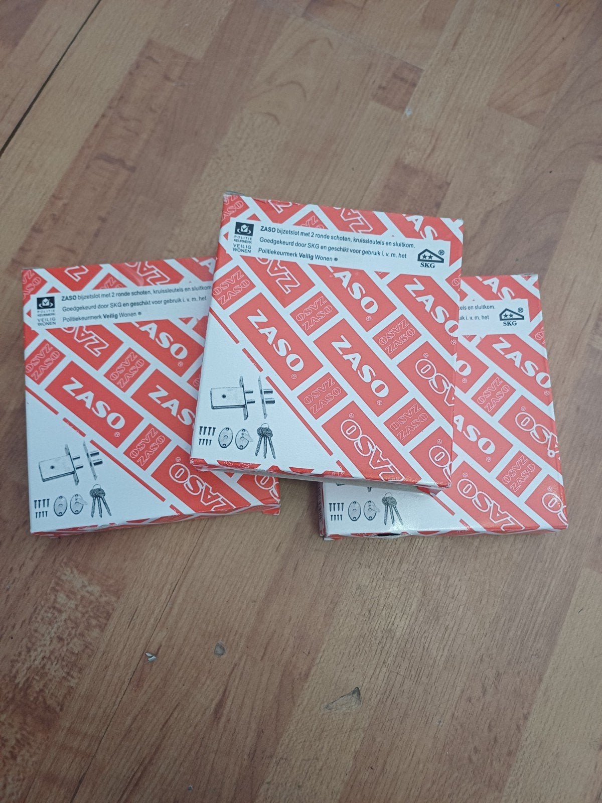 3 x ZASO Bijzetslot met 2 ronde schoten en kruissleutels, Ophalen of Verzenden, Nieuw, IJzer, Slot