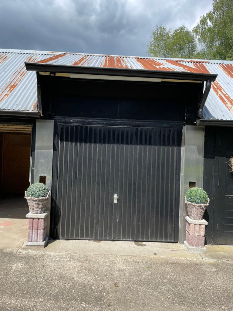 Garage deur, Doe-het-zelf en Verbouw, Deuren en Horren, Gebruikt, Garagedeur, Ophalen of Verzenden, Metaal
