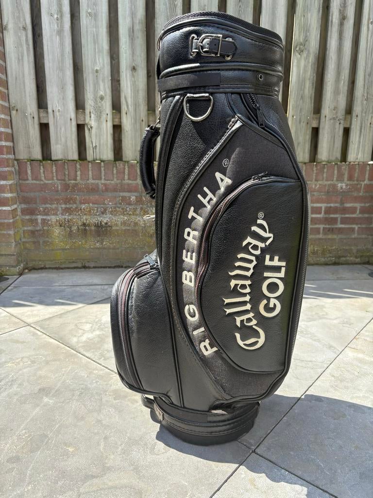Callaway Big Bertha Echt Lederen Golftas met Regenhoes, Ophalen of Verzenden, Zo goed als nieuw, Tas, Callaway