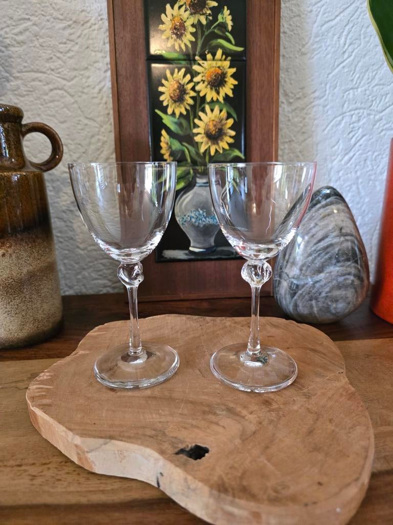 vintage Daum France glazen – gesigneerd – 50's 60's, Antiek en Kunst, Ophalen of Verzenden