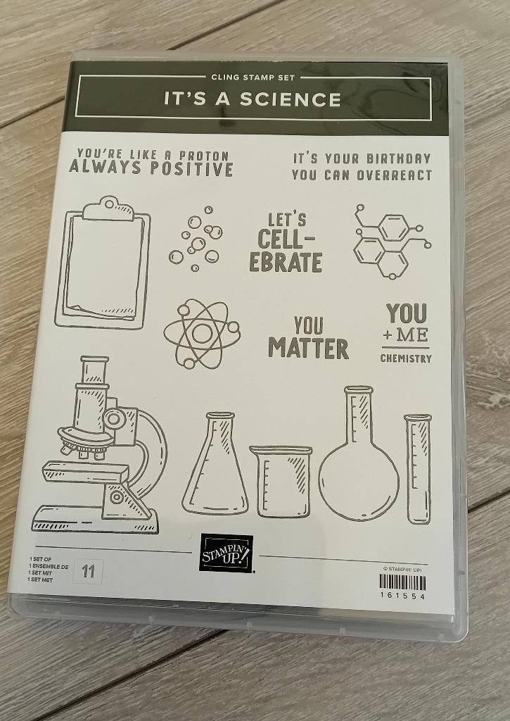 Stampin’up stempelset It's a science, Hobby en Vrije tijd, Stempelen, Ophalen of Verzenden, Nieuw, Clearstamp