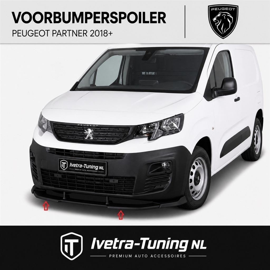 Voorbumperspoiler Peugeot Partner | Peugeot Rifter, Verzenden, Ivetra-Tuning NL, Info@ivetra-tuning.nl | www.ivetra-tuning.nl