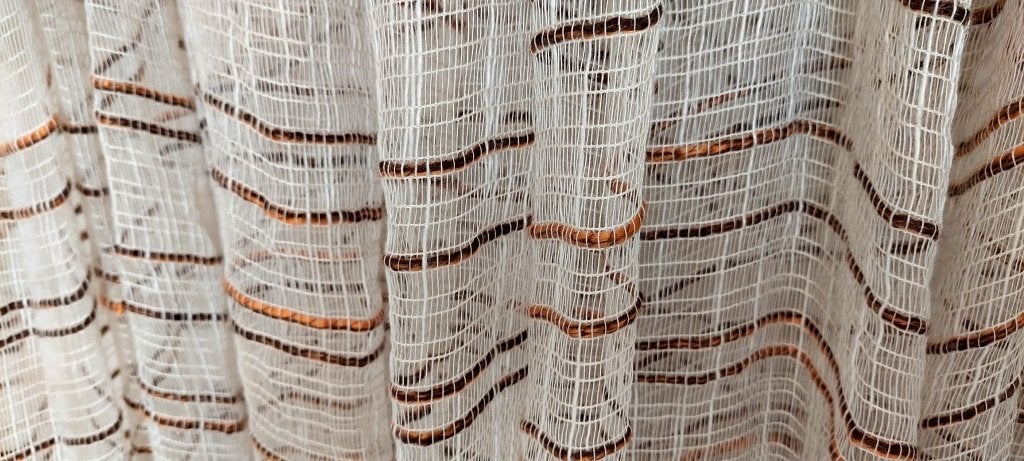 XXL 800 x 250 cm Vintage jaren 70 gaas/net gordijn vitrage, Overige materialen, Eu, 500 cm, Eu