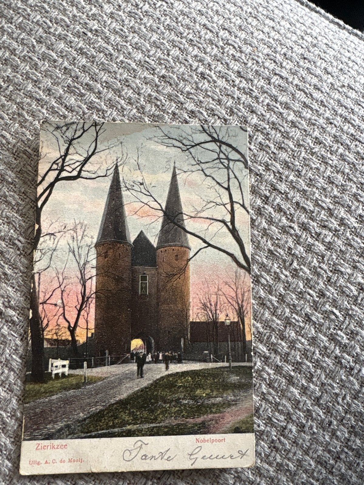 Oude briefkaart Zierikzee Nobelpoort - Gelopen, Ophalen of Verzenden, Voor 1920, Gelopen, Zeeland