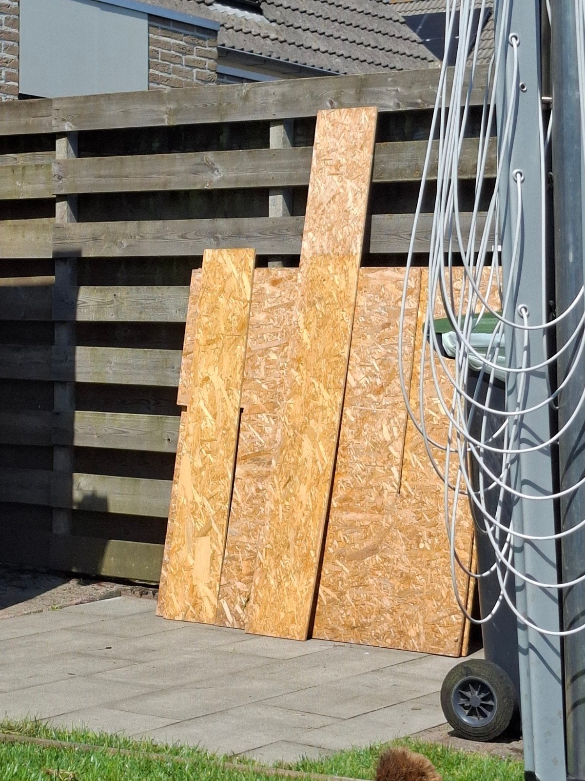 Restant stukken obs plaat, Ophalen, Gebruikt, Minder dan 180 cm