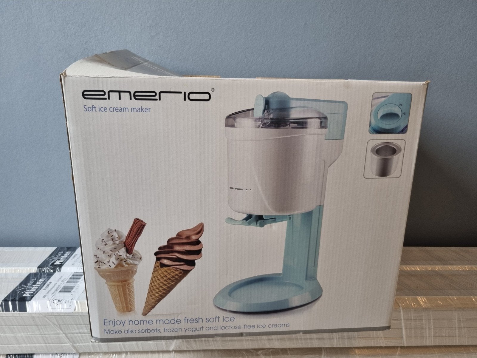 Emerio Soft IJsmachine - Gebruikt, Compleet met Handl, Witgoed en Apparatuur, Ophalen, Gebruikt
