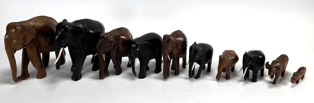 225. Houten dierfiguren, Afrika, midden 20e eeuw, Antiek en Kunst, Kunst | Beelden en Houtsnijwerken, Ophalen of Verzenden